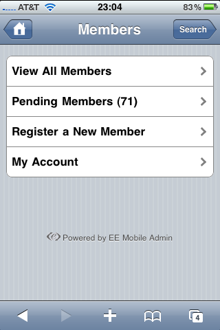 EE Mobile Admin Members